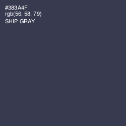 #383A4F - Ship Gray Color Image